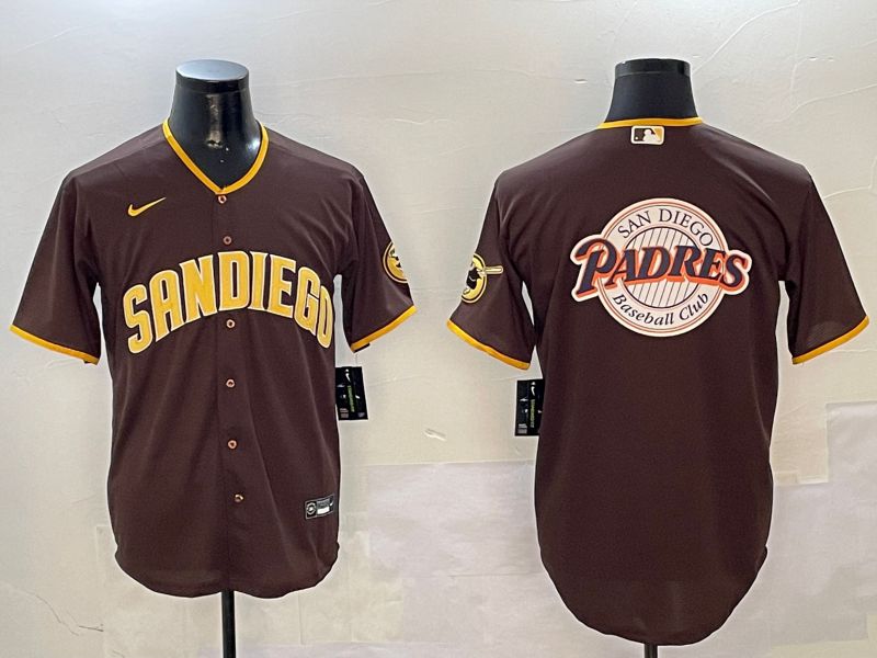 Men San Diego Padres Blank Brown Game 2024 Nike MLB Jersey style 01085->san diego padres->MLB Jersey